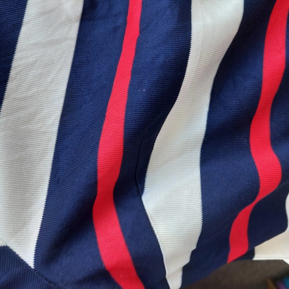 Vintage 1960s R&K Originals Red Blue Striped Knit Boucle Jacket - Picture 8 of 8